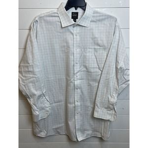 Jos A Bank Dress Shirt Men Size 18-34 Button Up‎ Long Sleeve Traveler